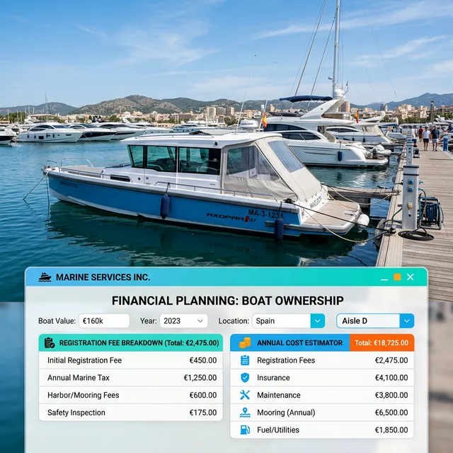Boat registration renewal notice and calculator